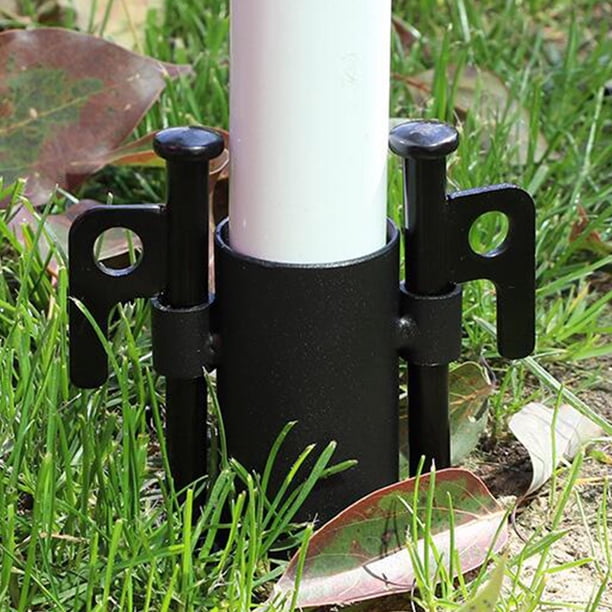 Camping Canopy Tent Rod Holder Toldo Poste Stand Portable Building Rod Support con estacas Soporte reforzado Tubo de fijación para lona Garden Estacas para campaña de 20 cm Baoblaze sostenedor del poste del dosel
