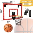 thumbnail image 2 of GARITIN Indoor Basketball Hoop for Kids, Over The Door Basketball Hoop Set with LED Lights, Scoreboard, 1 Balls & Sound Effects, LED Basketball Hoops for Teens Adults Boys Toys, 2 of 7