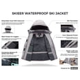 thumbnail image 4 of Skieer Women's Waterproof Ski Jacket Windproof Rain Jacket Winter Warm Hooded Coat Grey Medium, 4 of 10