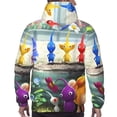 thumbnail image 6 of Lsque Pikmin Pattern Casual Men's Hoodie,Hooded Sweatshirt with Kangaroo Pocket,Pullover Hoodie-4X-Large, 6 of 8