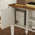 thumbnail image 4 of WAMAPT Farmhouse Executive Desk with 5 Drawers, Home Office Desk with Charging Station, Wooden Computer Desk with File Cabinet Storage, Door, Open Shelf for Work and Study, White, 56 inch, 4 of 10