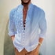 thumbnail image 2 of New Men's Retro Casual Loose Fitting Long Sleeved Printed Shirt, 2 of 5