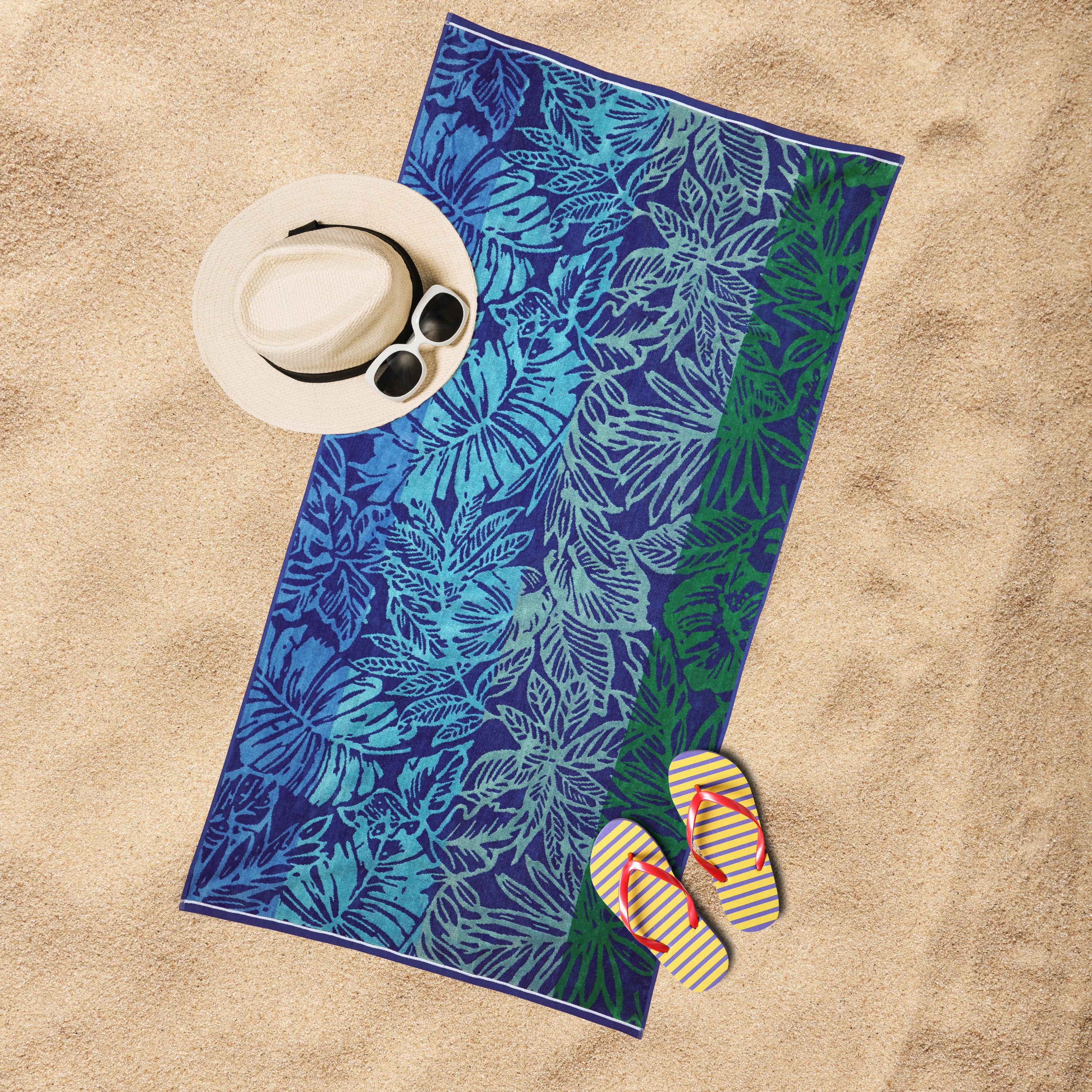 Coastal Charm Adult Foliage Beach Towel (Pack of 2)