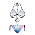 thumbnail image 2 of Uourmeti Women's Galaxy Nebula Halter Triangle Bikini Set - Sexy Tie Side Two Piece Swimwear with Stretchy Fabric for Beach Vacation & Pool Party, 2 of 9