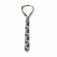 thumbnail image 3 of Leaves Necktie, Hatched Style Leafy Motif, Dress Tie, 3.7", Baby Pink Multicolor, by Ambesonne, 3 of 3