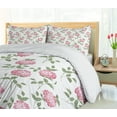 thumbnail image 4 of Ambesonne Flower Duvet Cover Set, Simplistic Hydrangea Floral, 2-Calking, White Pale Pink, 4 of 6