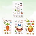 thumbnail image 5 of OUNONA 16 Sheets Easter Decal Rabbit Sticker Kids Easter Party Favor Fun Craft Project(Easter Eggs + Rabbit + Basket + Carrot 4 Sheets For Each Pattern), 5 of 6