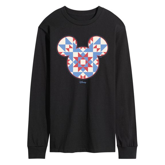 Disney - Mickey Ears Quilt - Men's Long Sleeve Graphic T-Shirt