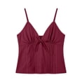 thumbnail image 3 of Adeawade Women'S Tank Tops Sleeveless Summer Camisole Top With Bow Knot Spaghetti Straps Slim Going Out Top Elegant Clothes M, 3 of 4