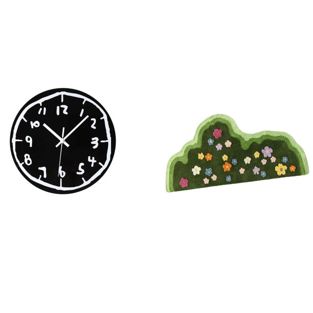 Reloj De Pared Moderno De Acrílico Y Alfombra Irregular Para Una Elegante Decoración Del Hogar. Reloj De Arte Minimalista Silencioso Con Alfombrilla Antideslizante Para Sala De Estar, Cocina