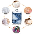 thumbnail image 4 of WOBOGO Ink Blue White Marble Transparent Plastic Jar 2pcs Cotton Swabs Balls Pads Floss Stick Dispenser Bathroom Vanity Storage Organizer, 4 of 7