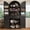 Black, variant on Virans 71" Tall Arched Kitchen Pantry Storage Cabinet,6-Tier Large Storage Cabinet with 2 Doors,Adjustable Shelves & Drawer for Living Room,Dining Room,Kitchen,Natural