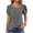 Dark Gray, variant on RKSTN Womens Shirts Trendy Irregular Neckline Cutout Short Sleeve Lightweight Comfort Spring Summer Shirt Tops