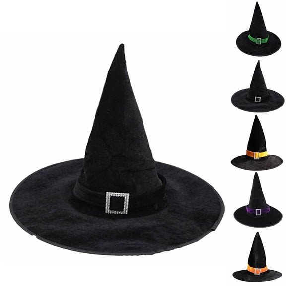 PureCasa Children's Witch Hat Halloween Wear Accessory with Wide Brim for Festive Occasions And Dress Up Party, Carnival, Stage Show