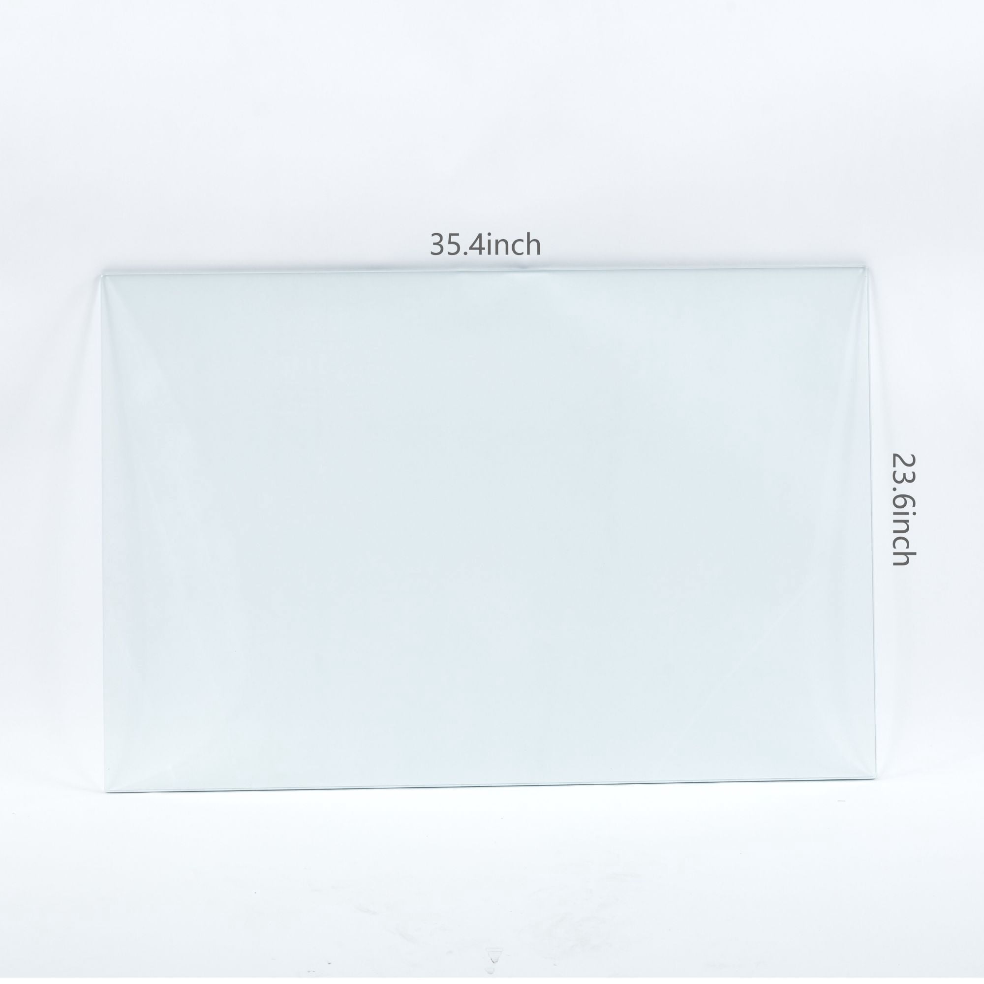 MAYEERTY 35.4*23.6in Rectangle Tempered Glass Top for Dining Coffee Table, Clear