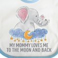 thumbnail image 4 of Inktastic My Mommy Loves Me to the Moon and Back Boys or Girls Baby Bib, 4 of 4