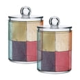 thumbnail image 2 of Ckdifva Coloful Grids Storage Jar with Lid Acrylic Organization Storage Containers Set of 2, 2 of 7