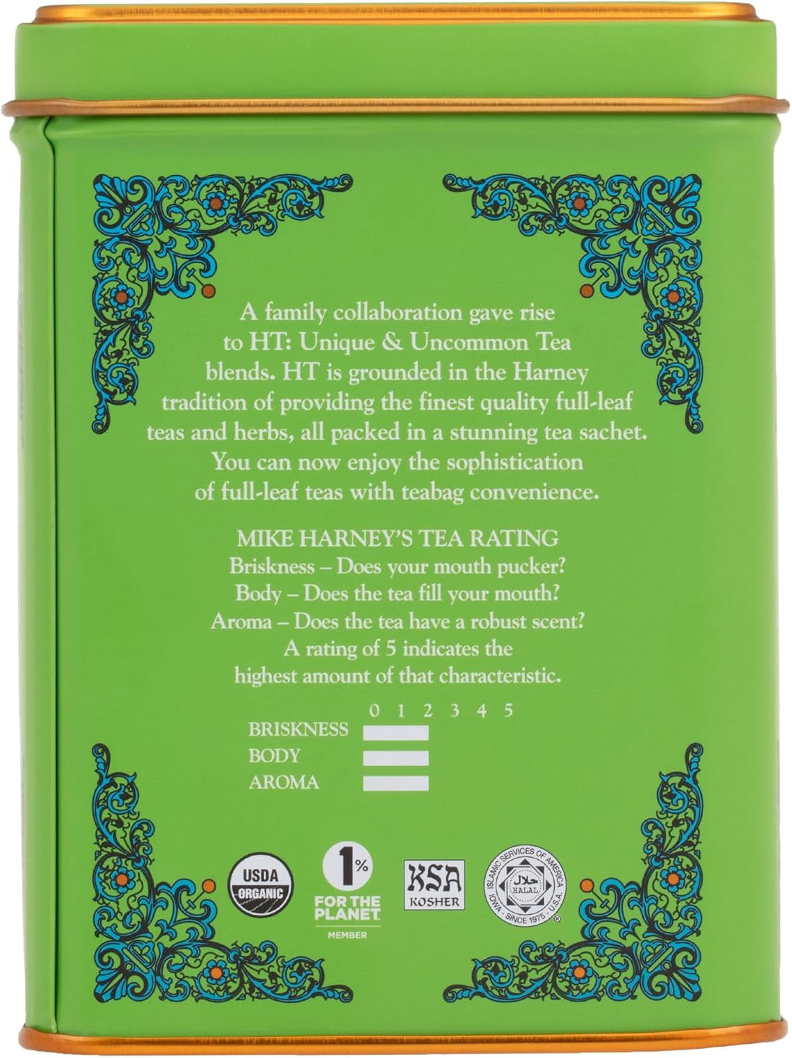 (Pack Of 4) Harney & Sons Tea Plain Green Organic 20 Count 1.4 Oz