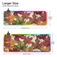 thumbnail image 3 of Orange Maple Leaf RGB Gaming Mouse Pad Large Keyboard Mat Rubber Base 13 Light Modes, 3 of 6