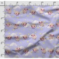 thumbnail image 2 of Soimoi Llama Alpaca Printed,Cuddle Minky Fabric, Sewing Fabric by The Yard 56 Inch Wide,Decorative Plush Soft Fabric, Baby Garments, Toys and Blankets, Brown, Purple & White, 2 of 5