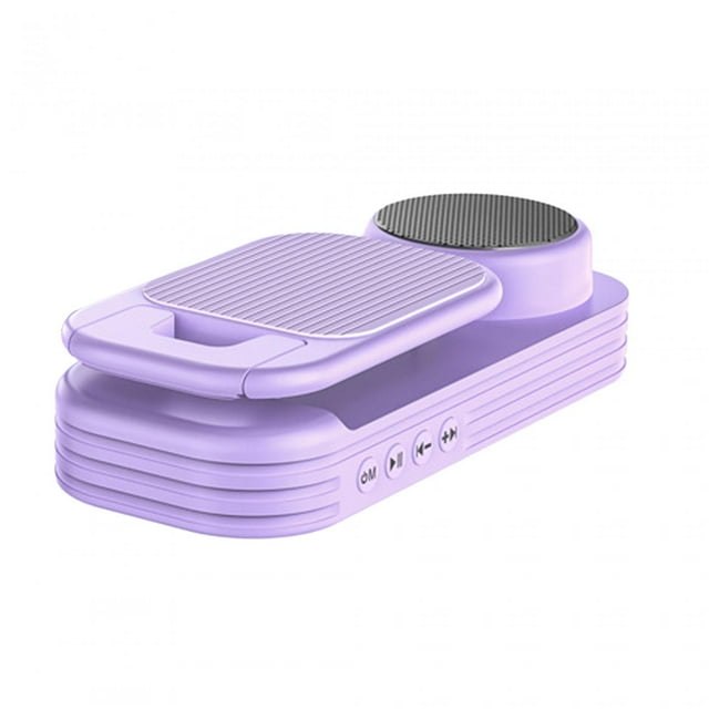 Soporte para teléfono, smartphone, tableta, altavoz, compatible con tarjeta TF USB, portátil Púrpura