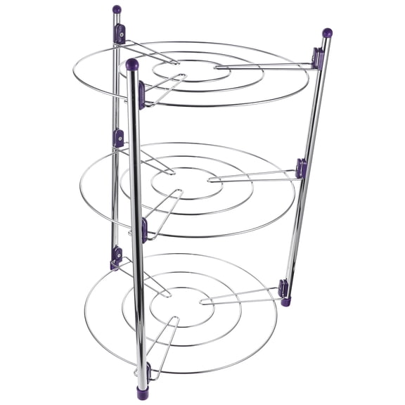 Three Tier Pot Rack Pans Pot Organizer Kitchen Accessories Kitchen Organizer Floor Pan Shelf Pot Accessory