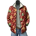 thumbnail image 2 of larppty Jackets for Women Fashion 2025 Christmas Coat for Women Casual Quilted Lightweight Outerwear Coats (Red, 4XL), 2 of 8