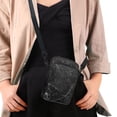 thumbnail image 4 of HELLHERO Grey Stone Texture with Zipper Women Shoulder Bag Polyester for Unisex, 4 of 7
