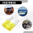thumbnail image 4 of Unique Bargains 5 Pcs Mini 40AMP APM/ATM Universal Car Fuse Blade Style Fuses Short Circuit Protection Automotive Car Boat Truck SUV RV Plastic Metal Yellow 20A, 4 of 7