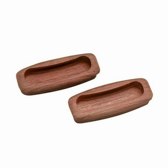 Teak Rectangular Drawer Pull - 3-.25''L - 2 Pack