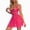 Hot Pink, variant on Women Sexy Side Slits Lace-trimmed Lingerie Dress Chemise Sleepwear Mesh Sheer Nightgown with Thong (Hot Pink,XL)