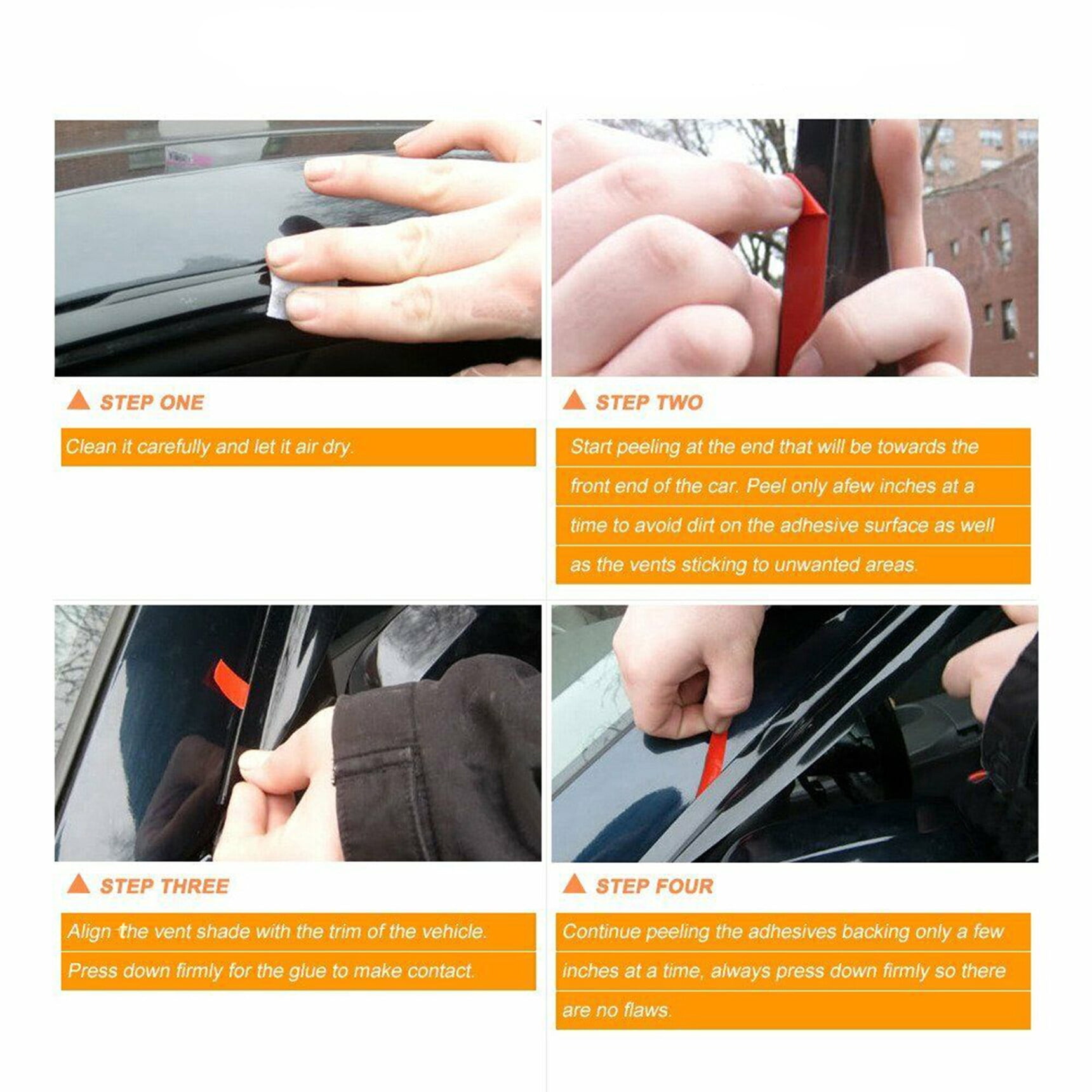 munirater Smoke Tint Side Window Visor Vent Rain Guard Deflector Replacement for 2012-2015 Honda Civic Sedan