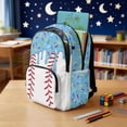 thumbnail image 4 of KUIFORTI Blue Baseball Drip Lunch Box and Backpack Kid Backpack Set 4Pcs Boys School Bag Lightweight for Elementary Primary Middle School Pencil Bags Water Bottle Sleeve Back to School Supplies, 4 of 7