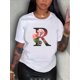 thumbnail image 1 of Camiseta estampada con rosas rosas, suave y cómoda. Camiseta informal de cuello alto con estampado floral. Perfecta para el hogar, deportes, actividades al aire libre y reuniones de trabajo. Para adul, 1 of 8