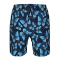 thumbnail image 3 of Goofa Blue Butterfly Printed Mens Swim Trunks Summer Quick Dry Short Beach Swimwear Bathing Suits-3X-Large, 3 of 9