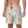 thumbnail image 2 of Balery Flower Color Rabbit Mens Swim Trunks Swim Shorts for Men Quick Dry Inseam Beach Shorts with Compression Liner Pocket-3X-Large, 2 of 9
