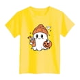 thumbnail image 5 of xaweyi Girls Halloween T Shirt Cute Ghost Graphic Short Sleeve Crew Neck Kids Holiday Wear,Sizes 2-3 Years, 5 of 5