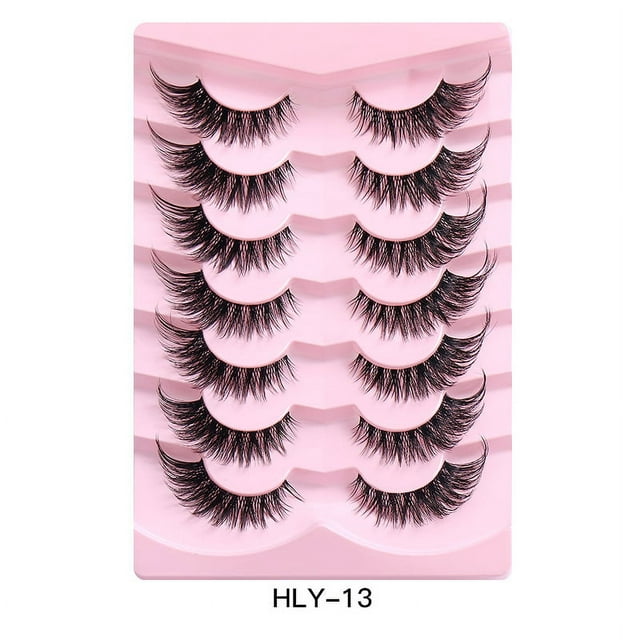 Lashes Natural Look False Eyelashes 3D Mink Lashes Cat Eye Lashes Natural Strip Fake Eyelashes Wispy Butterfly Style Fairy Lashes