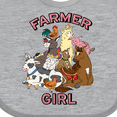 thumbnail image 4 of Inktastic Farmer Girl with Happy Farm Animals Boys or Girls Baby Bib, 4 of 4