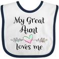thumbnail image 3 of Inktastic My Great Aunt Loves Me Heart Boys or Girls Baby Bib, 3 of 4