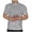 Grey, variant on Men's Summer Texture Pads Shoulder Pads Sleeves Fitness Exercise Short Shirts,XL