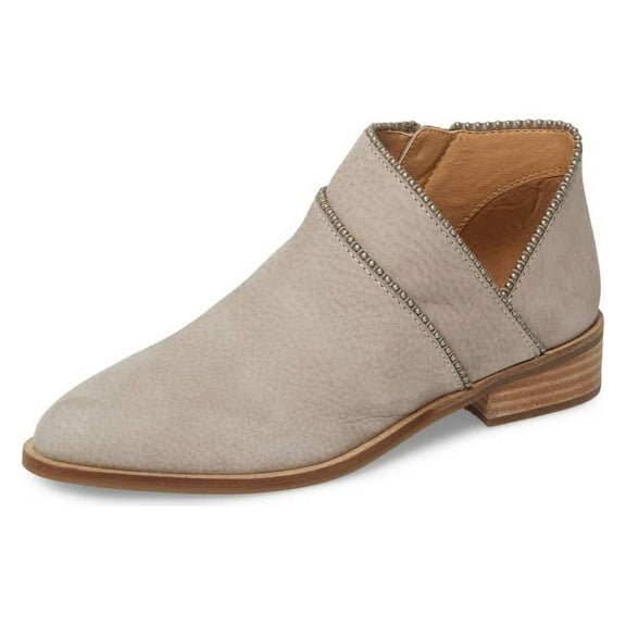 Lucky Brand Perrma Chinchilla Curved Topline Pinpoint Studed Moto Edge Bootie (5.5)