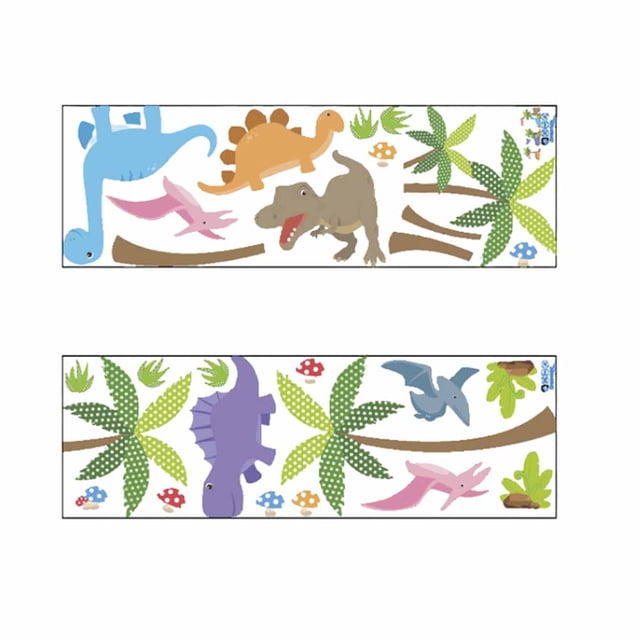 Cateissary Juego de pegatinas de pared de 2 piezas, calcomanía de zócalo DIY de dibujos animados, línea de rodapié decorativa, papel tapiz, decoración Decoración del hogar Cateissary HA078647-00