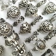 thumbnail image 5 of K-KED Bulk lots 50pcs Animal Design Punk Rocker Ring Lion Dragon Turtle Hedgehog Chain, 5 of 7