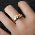 thumbnail image 4 of 6mm Gold Stainless Steel Women Engagement Ring Ginger Lyne Collection, 4 of 6