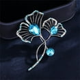 thumbnail image 5 of Rhinestone Ginkgo Leaf Brooch Pin for Women Men Black Plated Elegant Teardrop Crystal Birthstone Leaves Brooches Lapel Pins Vintage Halloween Fall Holiday Dress Accessories Jewelry Gift, 5 of 12