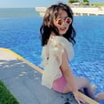 thumbnail image 6 of Shadoumai Girls Swimsuit 2 Piece Tankini with Shorts Tiered Ruffle Swimwear Adjustable Straps Bathing Suit 6-14Y, 6 of 9