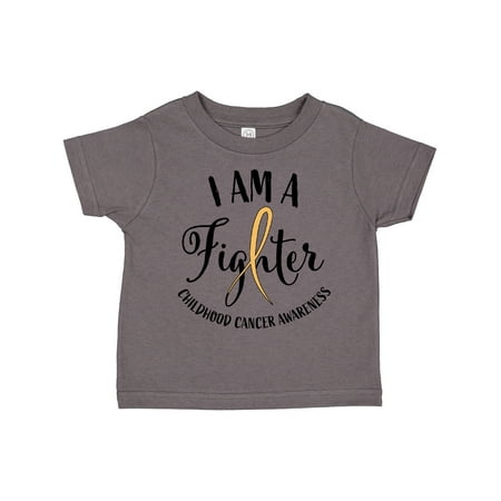 

Inktastic I Am a Fighter- Childhood Cancer Awareness Gift Toddler Boy or Toddler Girl T-Shirt