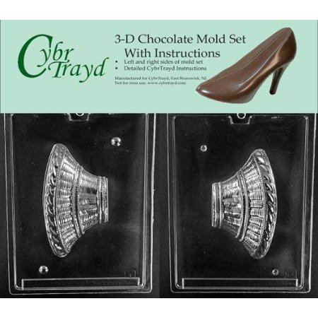 

Cybrtrayd E200AB Chocolate Candy Mold Includes 3D Chocolate Molds Instructions and 2-Mold Kit Basket