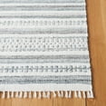 thumbnail image 3 of SAFAVIEH Kilim Mandy Striped Polyester Area Rug, Ivory/Grey, 6' x 6' Square, 3 of 8